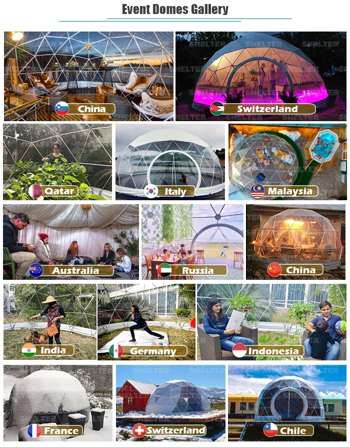 Geodesic Dome for Event Festival Activities with christmas Day Decoration