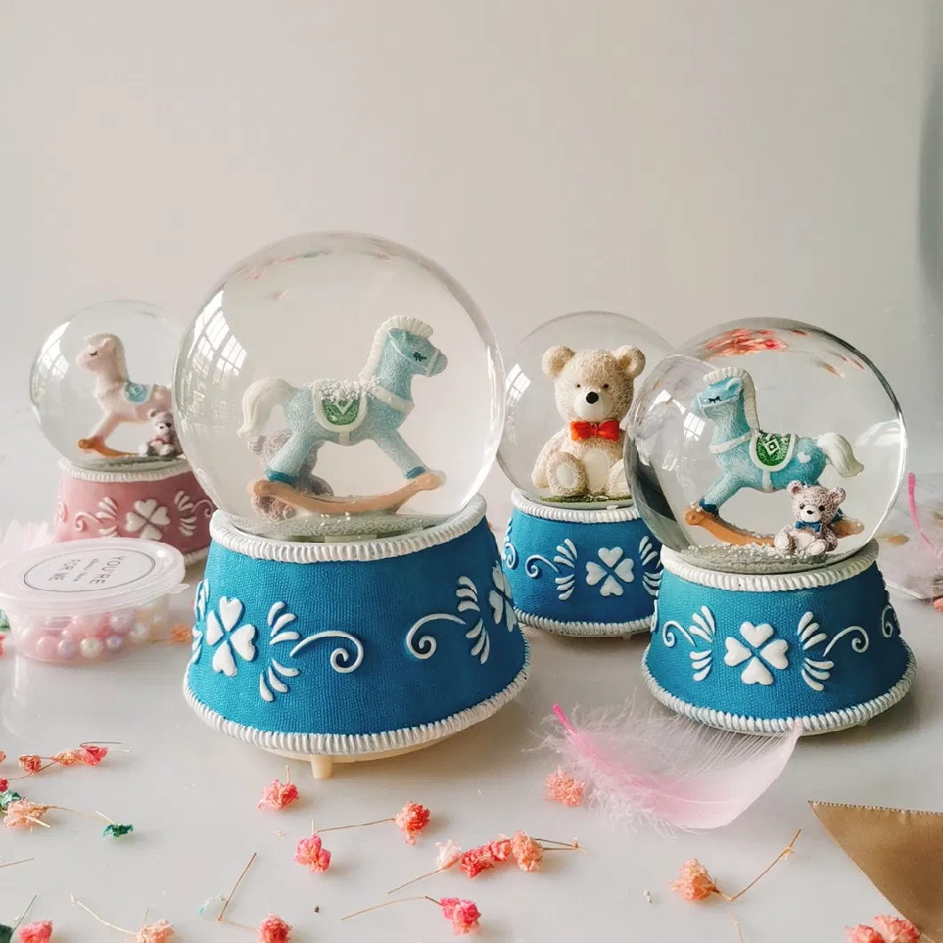 Automatic Snowing Gift Poly Resin Water Glass Snow Globe