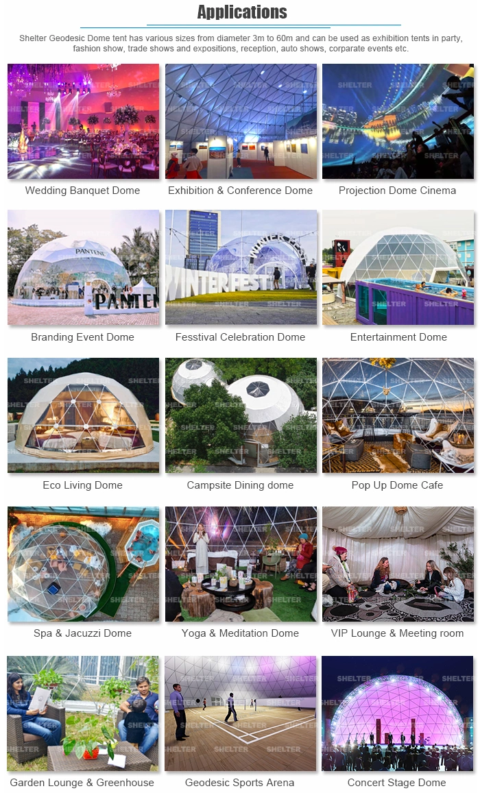 Geodesic Dome for Event Festival Activities with christmas Day Decoration