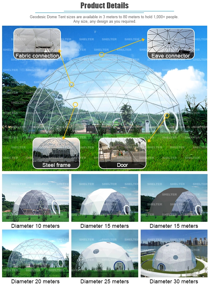 Geodesic Dome for Event Festival Activities with christmas Day Decoration