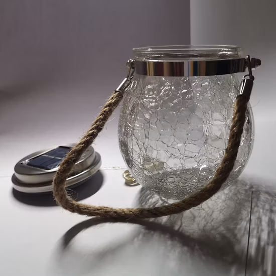 Янтарные теплые светодиодные солнечные фонарики для улицы, водонепроницаемый декор для патио, солнечные садовые фонари с 2 режимами